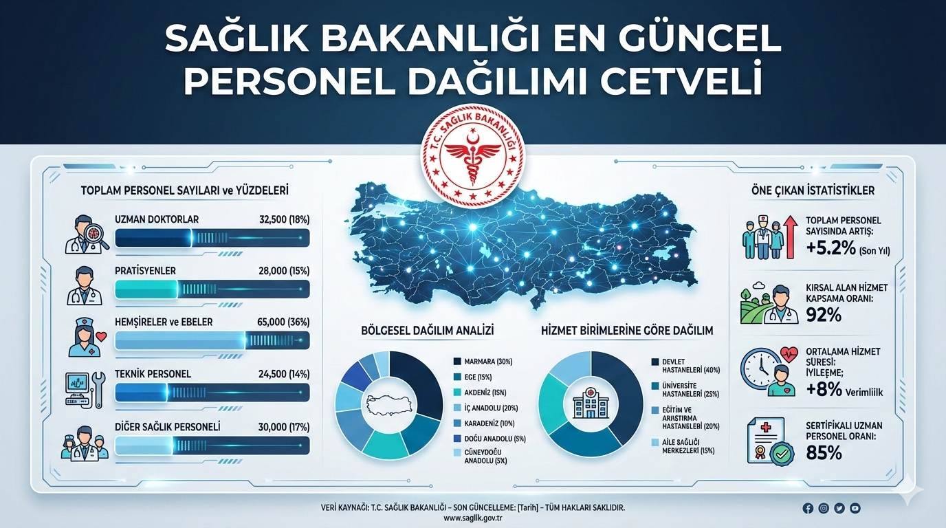 Sağlık Bakanlığı En Güncel Personel Dağılımı Cetveli